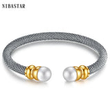 Stainless Steel Pearl Bracelets for Women