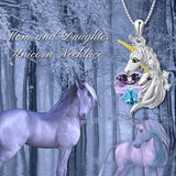 Unicorn Crystal Charm Necklace - Anniversary Gift