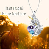 Unicorn Crystal Charm Necklace - Anniversary Gift