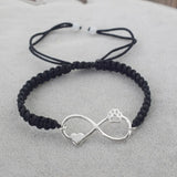 Infinity Love Heart Knot Charms Bracelets DIY Braid Rope Gift