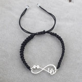Infinity Love Heart Knot Charms Bracelets DIY Braid Rope Gift