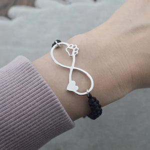 Infinity Love Heart Knot Charms Bracelets DIY Braid Rope Gift