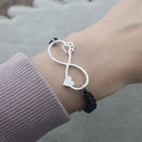 Infinity Love Heart Knot Charms Bracelets DIY Braid Rope Gift