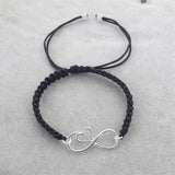 Infinity Love Heart Knot Charms Bracelets DIY Braid Rope Gift