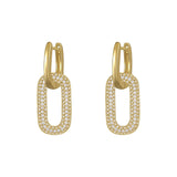 Zircon Dainty Geometry Hoop Earrings for Women