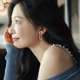 Zircon Dainty Geometry Hoop Earrings for Women