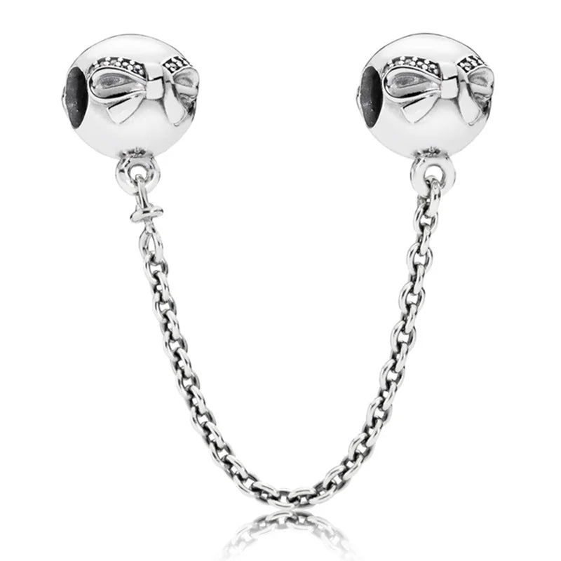 925 Silver Starry Night Charm Safety Chain for Bracelet