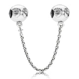 925 Silver Starry Night Charm Safety Chain for Bracelet