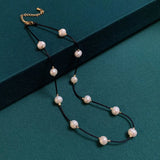 Baroque Pearl Choker Necklace for Women Rope Chain Freshwater Pearl Short Collar