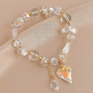 Irregular Crystal Heart Bracelet Women Elasticity Temperament Jewelry