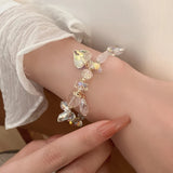 Irregular Crystal Heart Bracelet Women Elasticity Temperament Jewelry