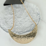 Moon Metal Oval Crystal Rhinestone Short Necklace for Women