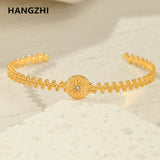 Irregular Geo Sun Rhinestone Bracelet for Women