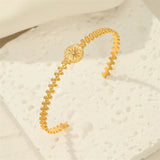 Irregular Geo Sun Rhinestone Bracelet for Women