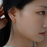 Irregular Heart Earrings for Women Silicone Ear Clip