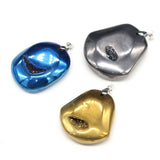 Irregular Hematite Magnet Pendant for DIY Necklace