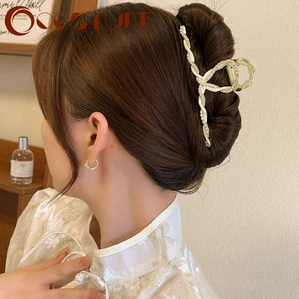Vintage Metal Hair Claw Geometric Barrette Headwear