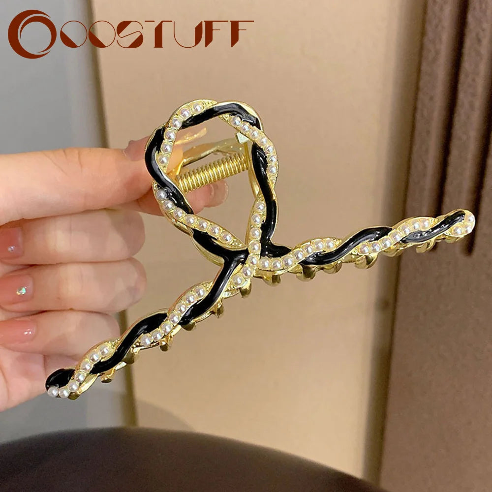 Vintage Metal Hair Claw Geometric Barrette Headwear