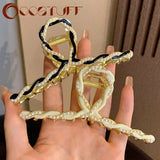 Vintage Metal Hair Claw Geometric Barrette Headwear