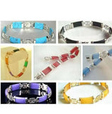 Jade Agate Turquoise Fortune Link Bracelet