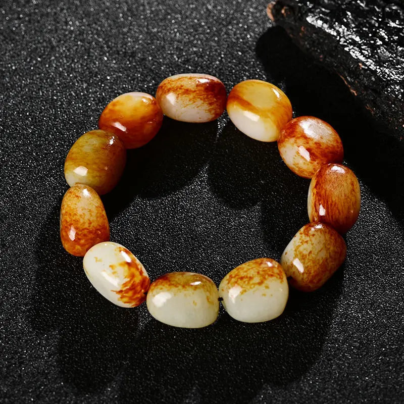 Jade Bead Bracelet Men Women Jadite Charm Jewelry