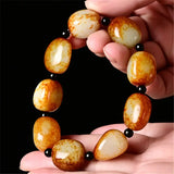 Jade Bead Bracelet Men Women Jadite Charm Jewelry