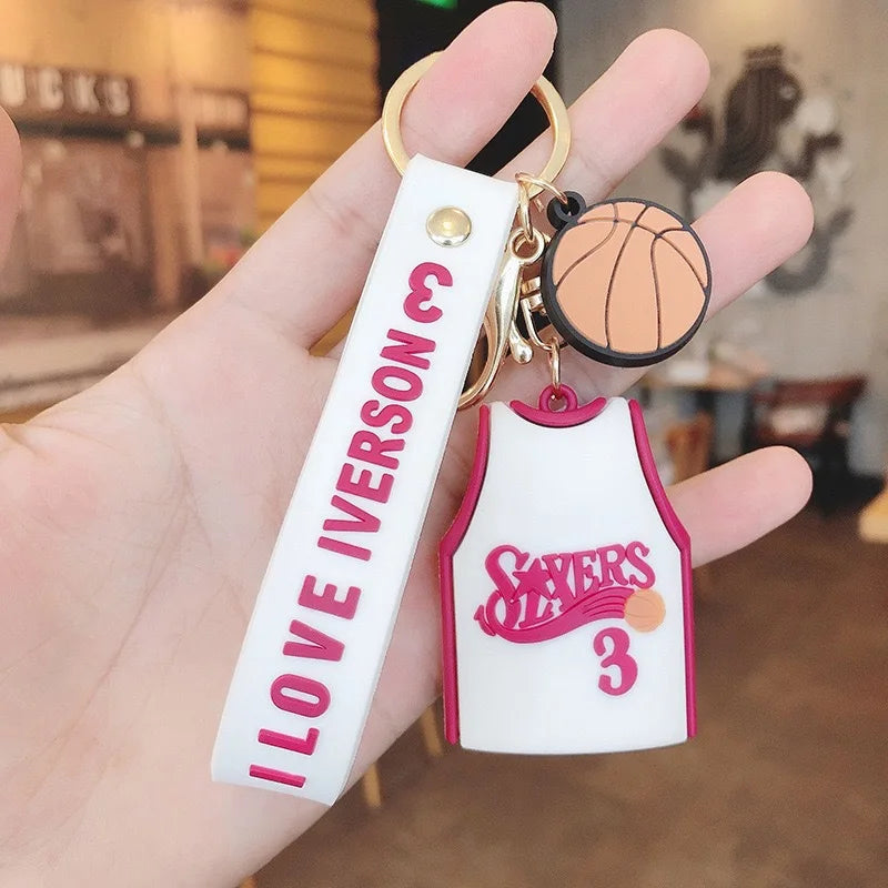Jersey Keychain Car Key Ring Decoration Bag Pendant Men's Women's