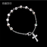 Cross Charm Cloisonne Beads Bracelet Yoga Jewelry