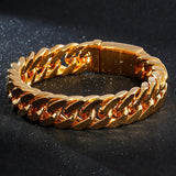 Men's Stainless Steel Cuban Links Bracelet 15mm