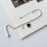 Agate Heart Bracelet Sterling Silver 925 For Women