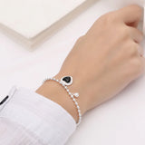 Agate Heart Bracelet Sterling Silver 925 For Women