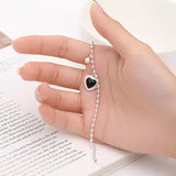Agate Heart Bracelet Sterling Silver 925 For Women