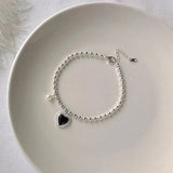 Agate Heart Bracelet Sterling Silver 925 For Women