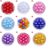 100Pcs/Lot Mix Chunky Beads Acrylic Disco Faceted Bead In Bead