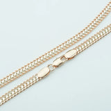 585 Rose Necklace Carve Weaving Mixed Chains 55cm
