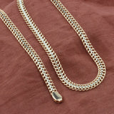 585 Rose Necklace Carve Weaving Mixed Chains 55cm