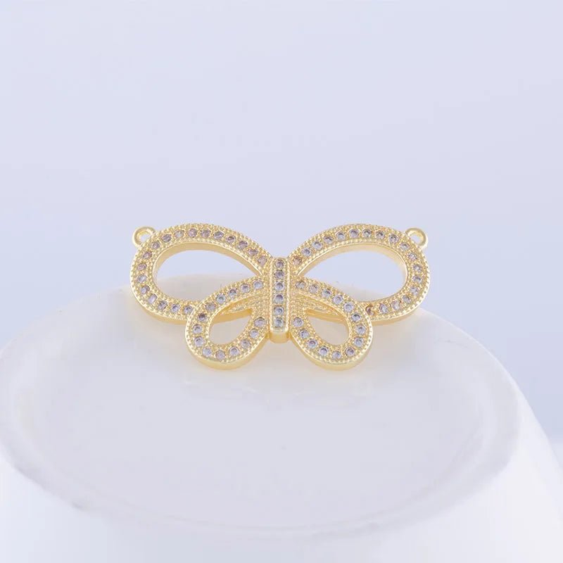 Zircon Butterfly Charms for Jewelry Making