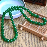 Green Chalcedony Stone Pendant Necklace for Women
