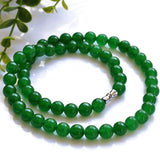 Green Chalcedony Stone Pendant Necklace for Women