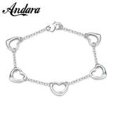 925 Silver Heart Bracelet Set for Women - Charm Jewelry Gift
