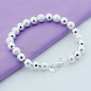 925 Silver Bracelet Light Sand Buddhist Bead Bracelet for Woman