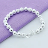 925 Silver Bracelet Light Sand Buddhist Bead Bracelet for Woman