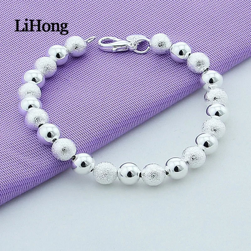 925 Silver Bracelet Light Sand Buddhist Bead Bracelet for Woman