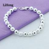 925 Silver Bracelet Light Sand Buddhist Bead Bracelet for Woman