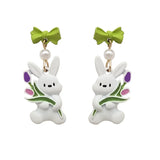 925 Silver Rabbit Earrings For Women Sweet Accessories