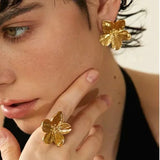 925 Silver Flower Earrings For Women Girl Gift