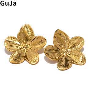 925 Silver Flower Earrings For Women Girl Gift