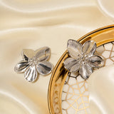 925 Silver Flower Earrings For Women Girl Gift