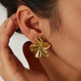 925 Silver Flower Earrings For Women Girl Gift