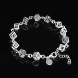 925 Silver CZ Bracelet Gift for Her